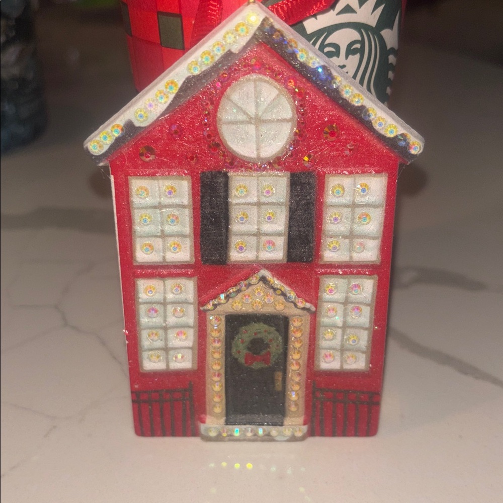 Charming Red House Holiday Ornament